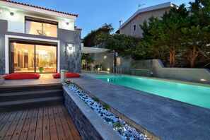 Front of property – evening/night - Adam & Eve Villas (Saronikos)