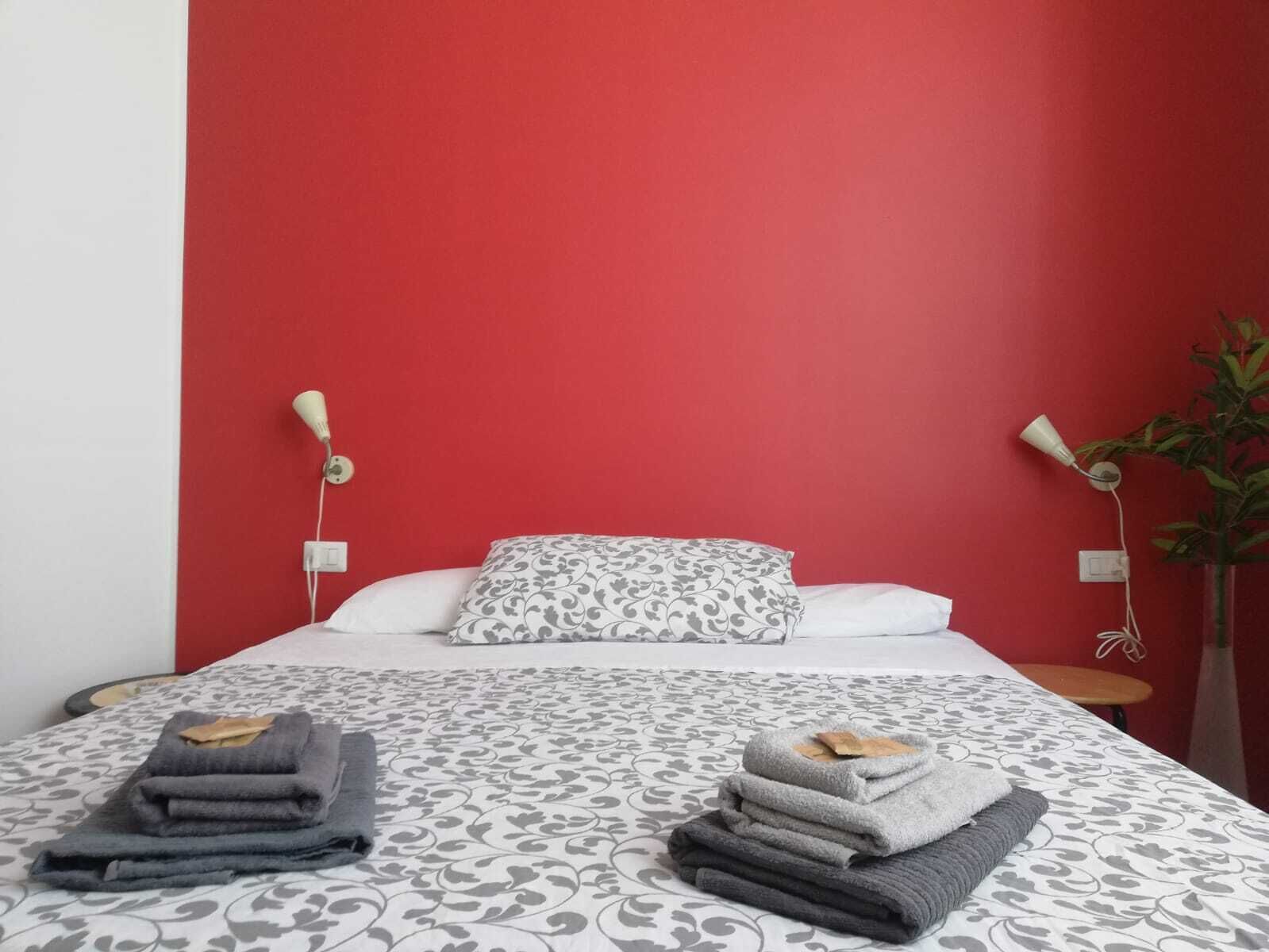 Down comforters, individually decorated, desk, blackout drapes