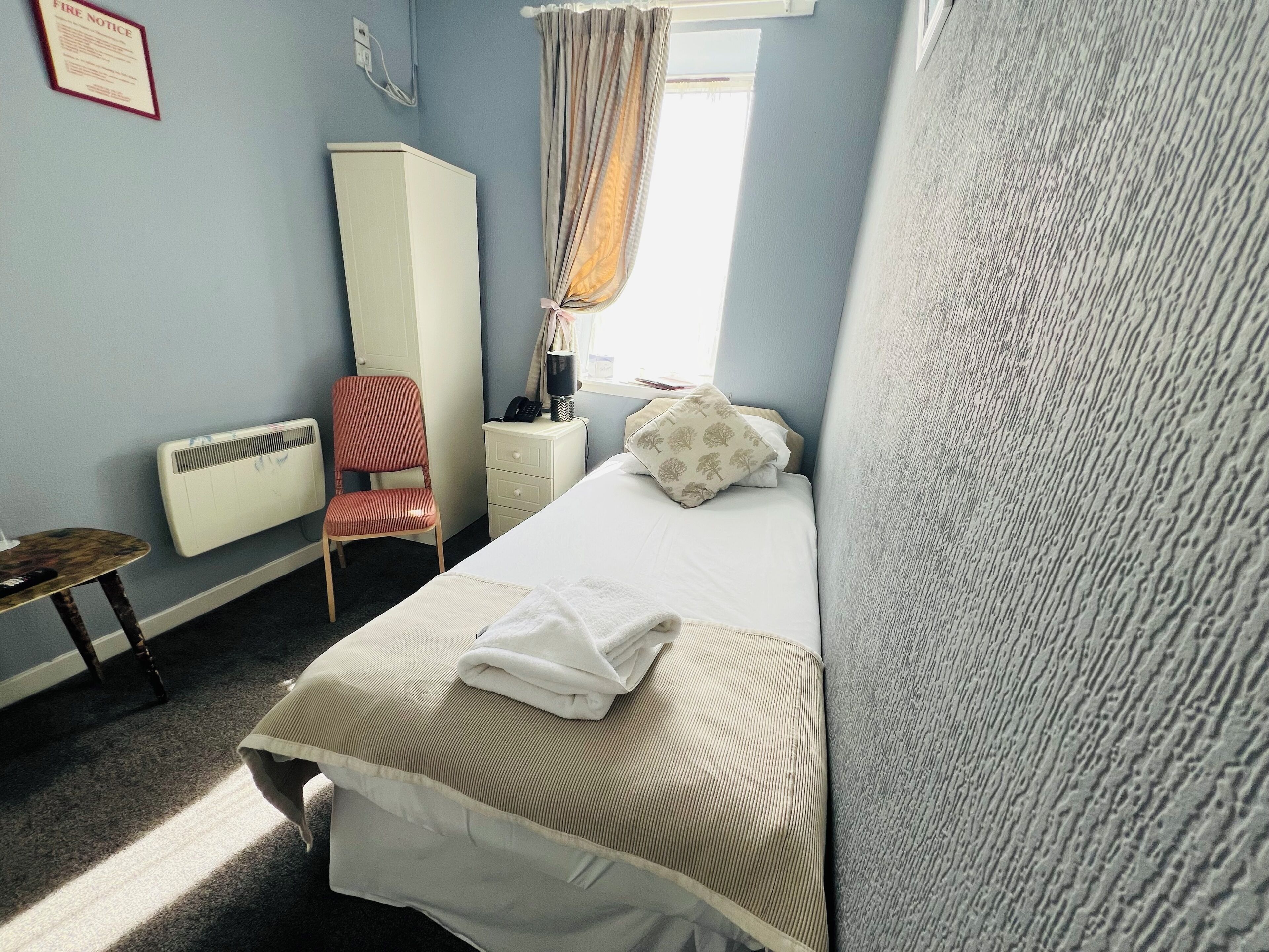 desk, iron/ironing board, free wifi, bed sheets