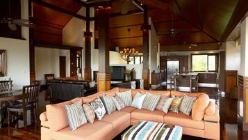 Luxury House, 3 Bedrooms, Private Pool, Ocean View | Living area | TV, DVD player