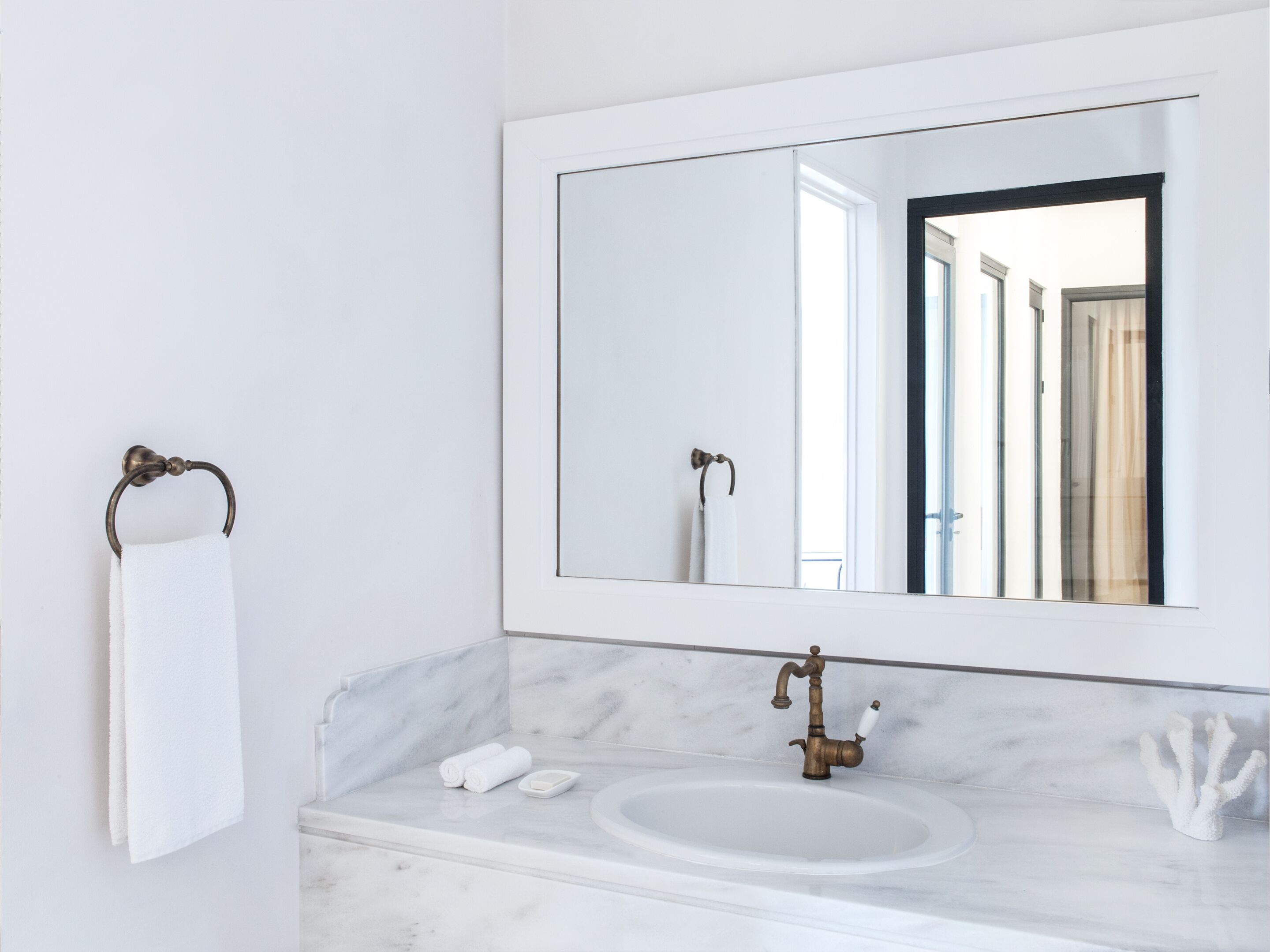 beach villa | bathroom | bathtub, hair dryer, towels