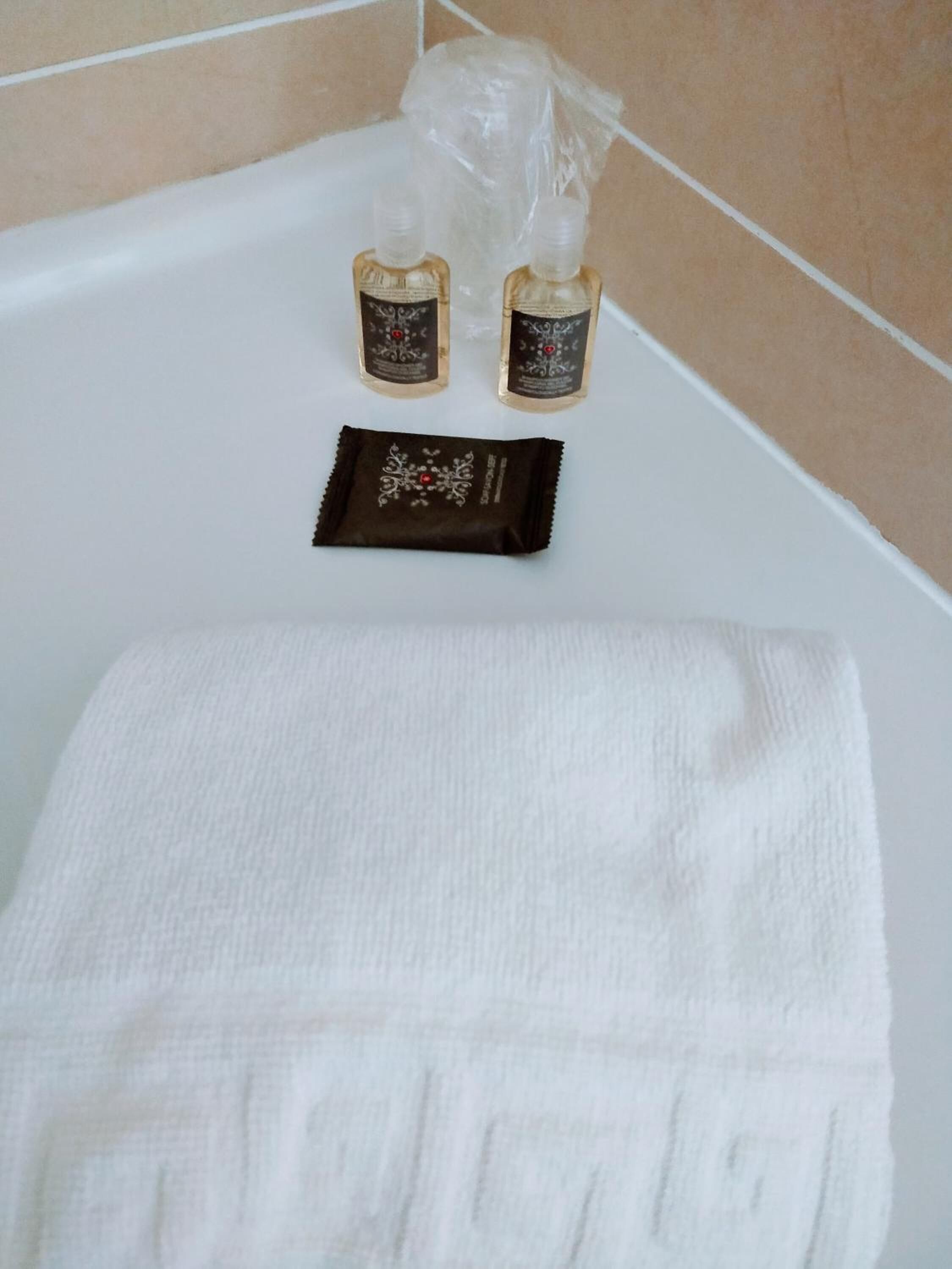 Suihku, ilmaiset hygieniatuotteet, hiustenkuivaaja, pyyhkeet