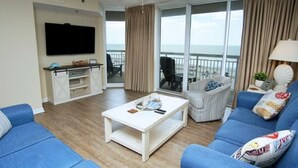 Condo, 4 Bedrooms, Oceanfront | Individually decorated, individually furnished, bed sheets - Crescent Shores by Elliott Beach Rentals (North Myrtle Beach)