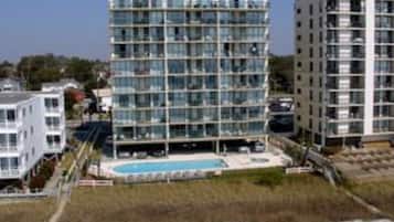 On the beach, white sand