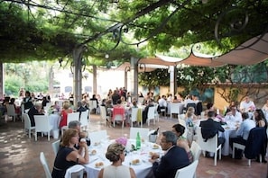 Outdoor wedding area