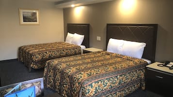 Premium bedding, laptop workspace, free WiFi