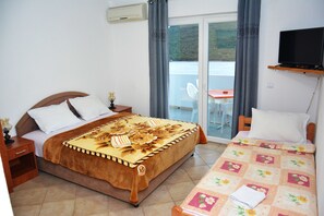 Departamento, 1 habitación, vista al mar, frente al mar | Insonorización, tabla de planchar con plancha y wifi gratis 