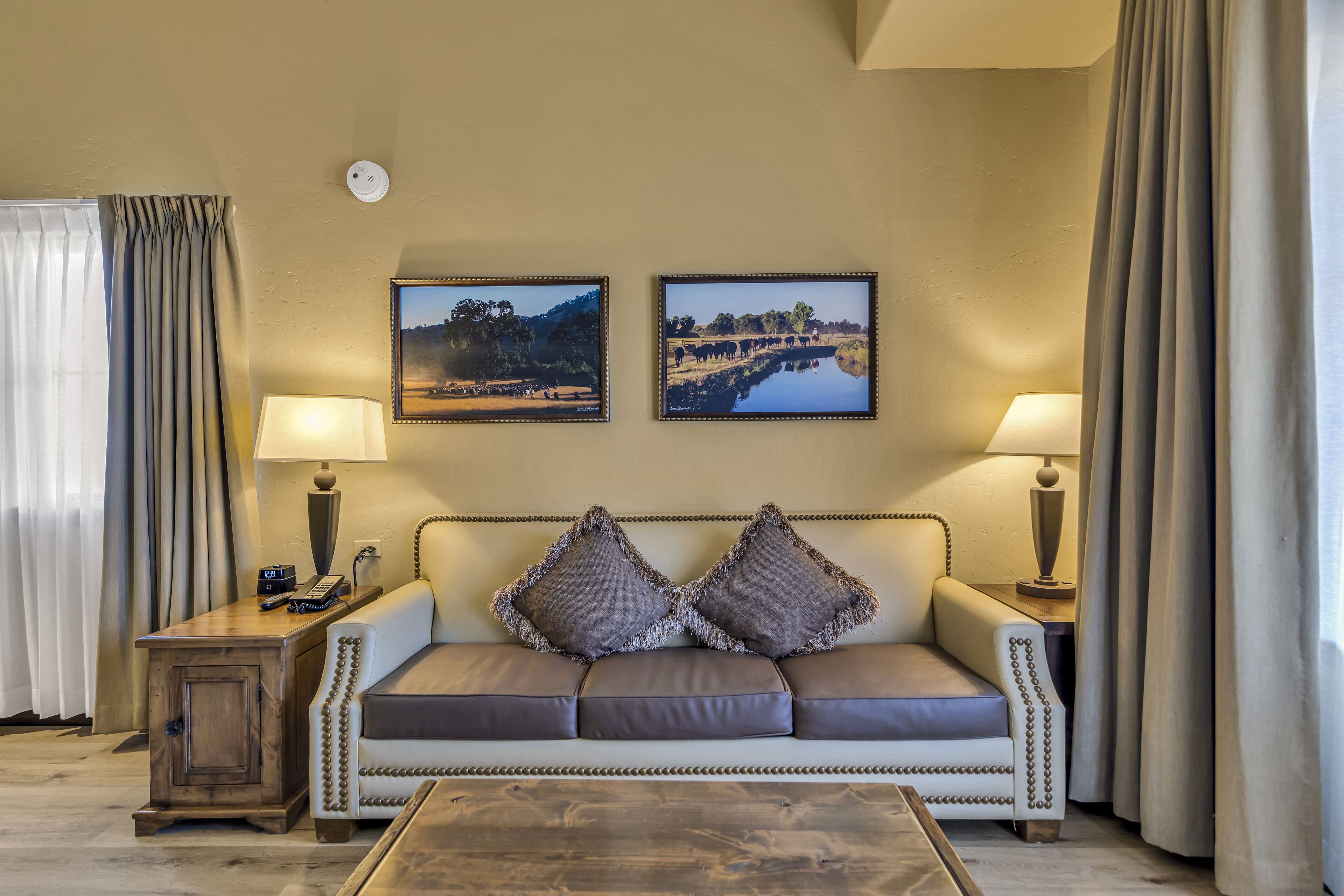 50-inch flat-screen tv with satellite channels, tv, ipod dock