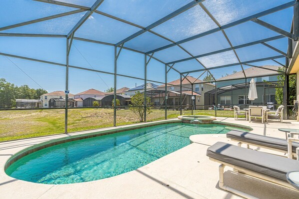 A heated pool