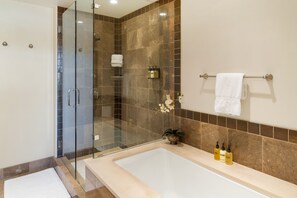 Bathtub, hair dryer, towels