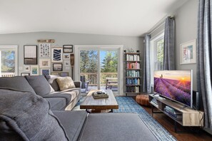 Smart TV, Netflix, DVD player, books - Ollie's Folly: Gorgeous Oceanfront Downeast Maine Home Near Acadia & Petit Manan (Steuben)