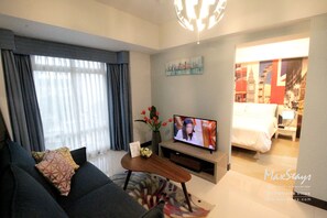 1 bedroom, in-room safe, blackout drapes, iron/ironing board - Max Stays Max Style at Parkside Villas (Pasay)