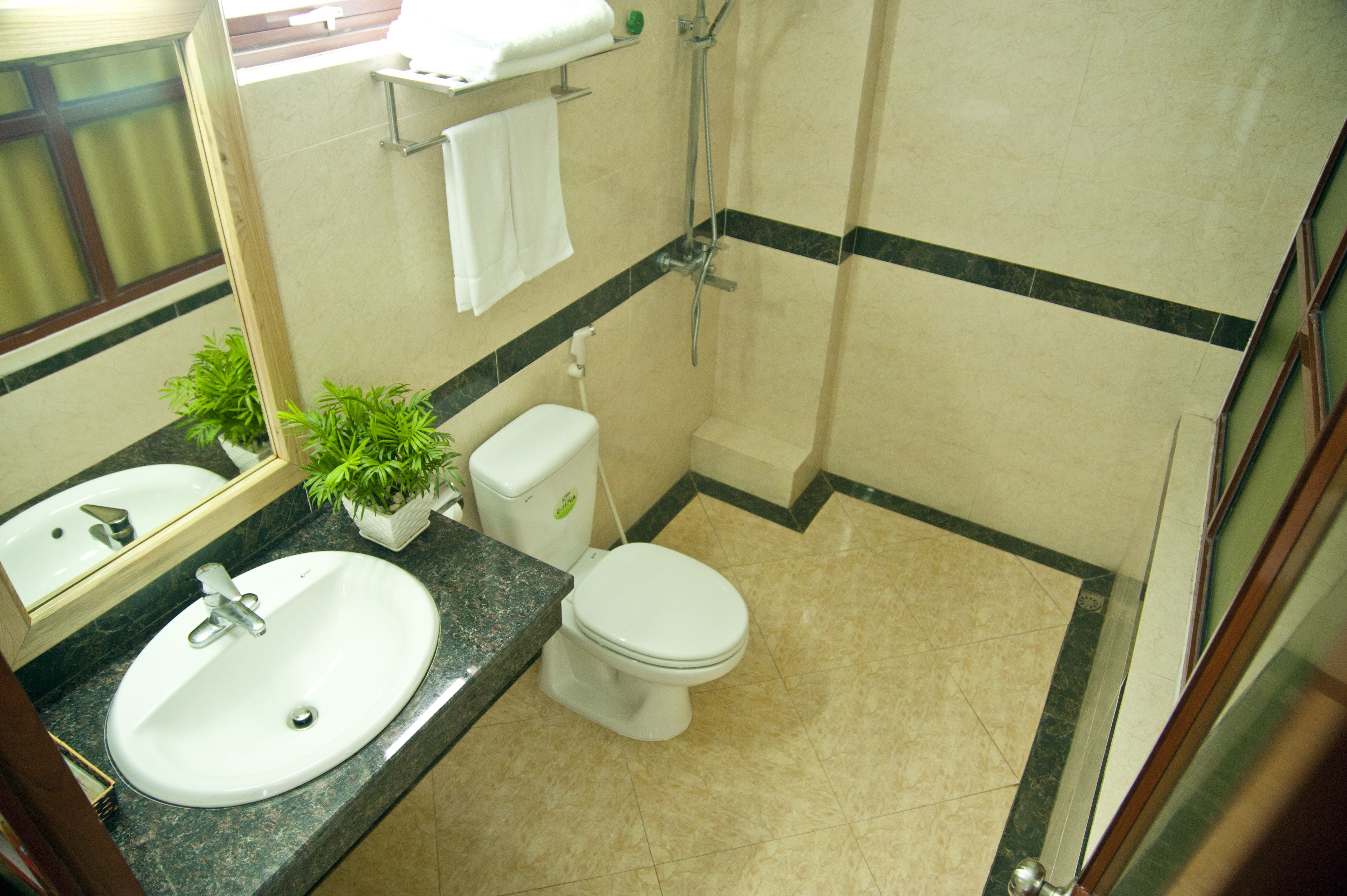 shower, free toiletries, hair dryer, slippers