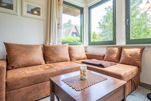 TV, fireplace - Holiday home Halfdin Halfmin (Prerow)