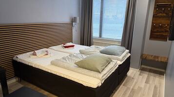 Double Room, Shared Bathroom | Desk, laptop workspace, blackout drapes, iron/ironing board