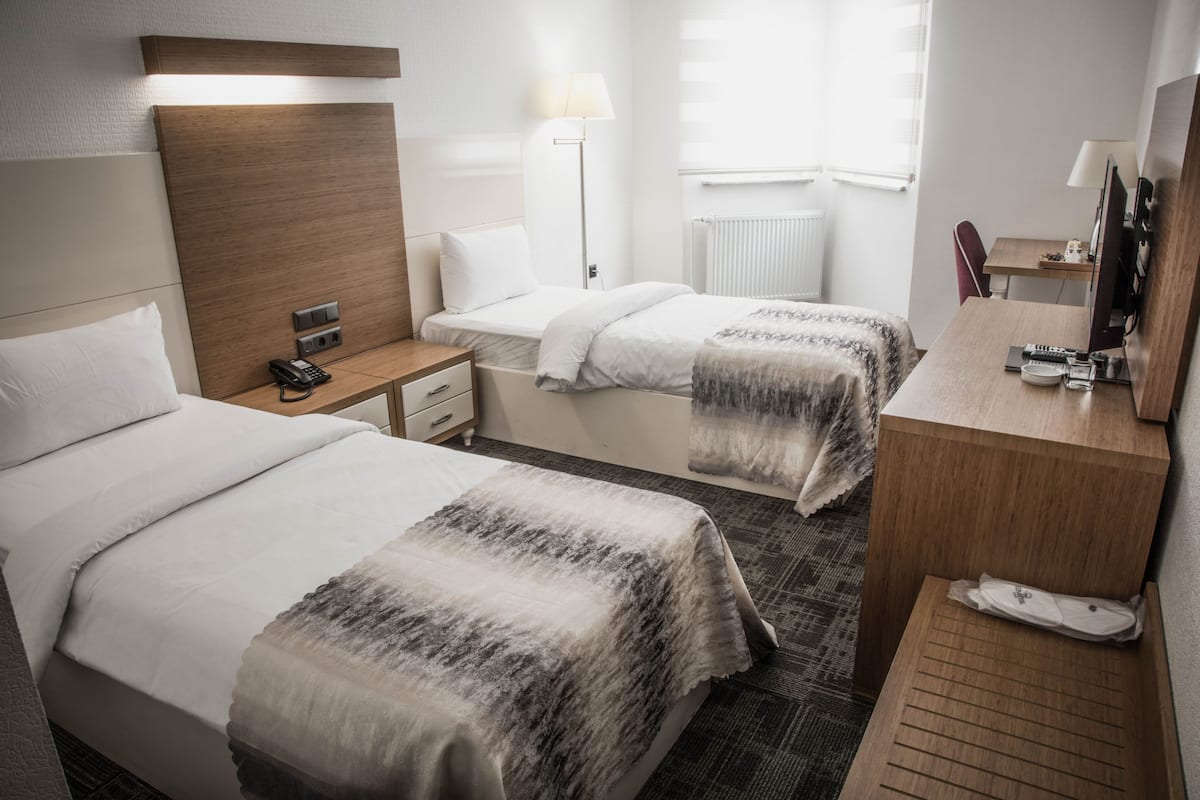 Habitación estándar con 2 camas individuales, con acceso para personas discapacitadas | Minibar, caja de seguridad en la habitación y escritorio