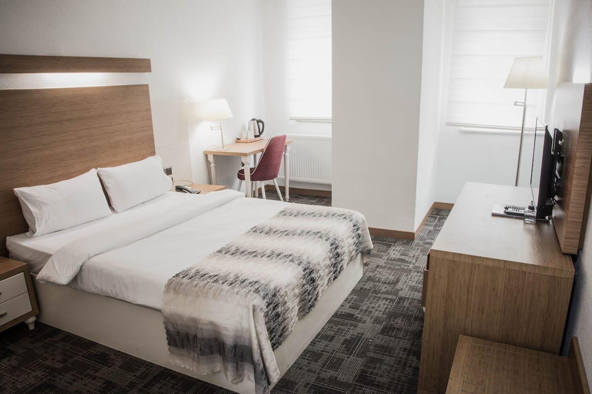 Habitación doble estándar de uso individual, con acceso para personas discapacitadas, para fumadores | Minibar, caja de seguridad en la habitación y escritorio