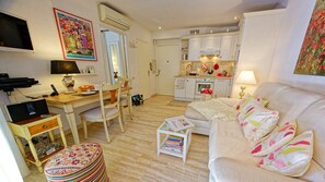 Télévision, lecteur de DVD, livres, chaîne hi-fi