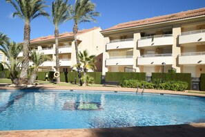 Pool - Javea Golden Beach 1 Apartment with 120m2 terrace, one level, Arenal (Javea)