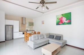 Premium Villa, 2 Bedrooms, Non Smoking, Pool View | Living area | Flat-screen TV - Sanga Villas (Rawai)
