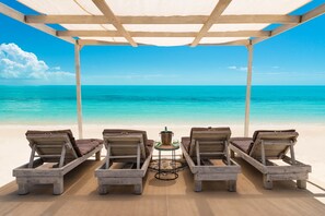 På stranden, badehåndklæder