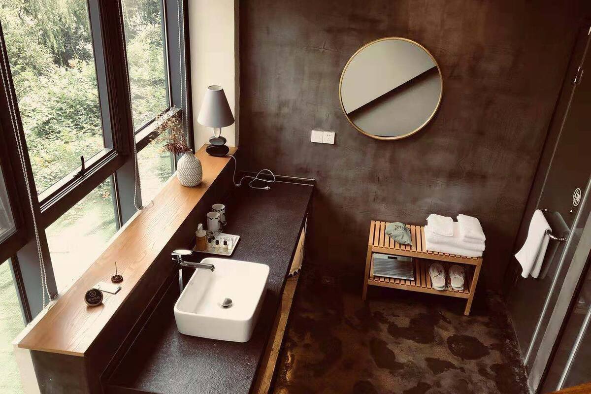 Design Loft B | Individually decorated, desk, blackout drapes, iron/ironing board
