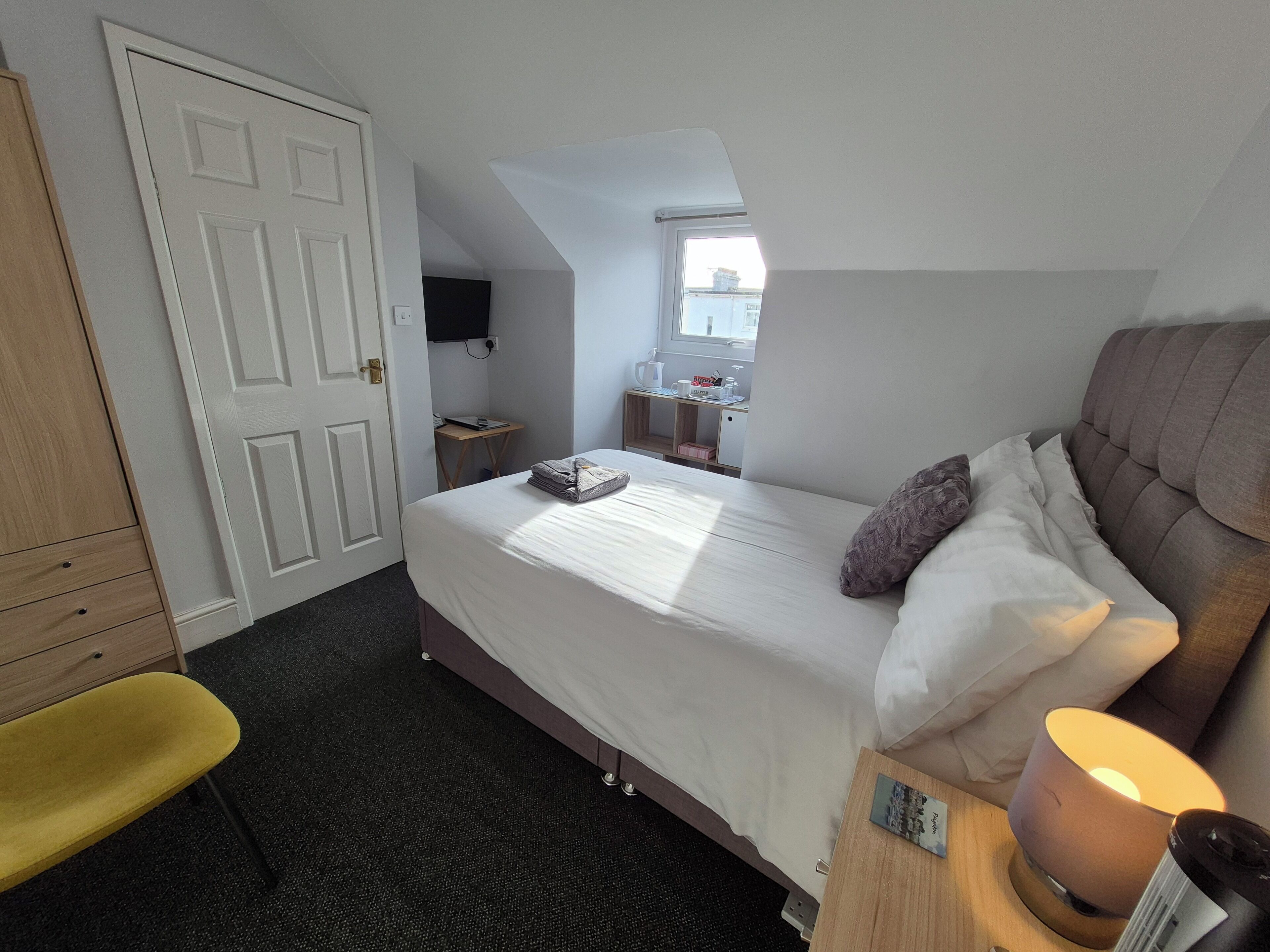 Single Room with Private Bathroom | Premium bedding, desk, blackout curtains, iron/ironing board