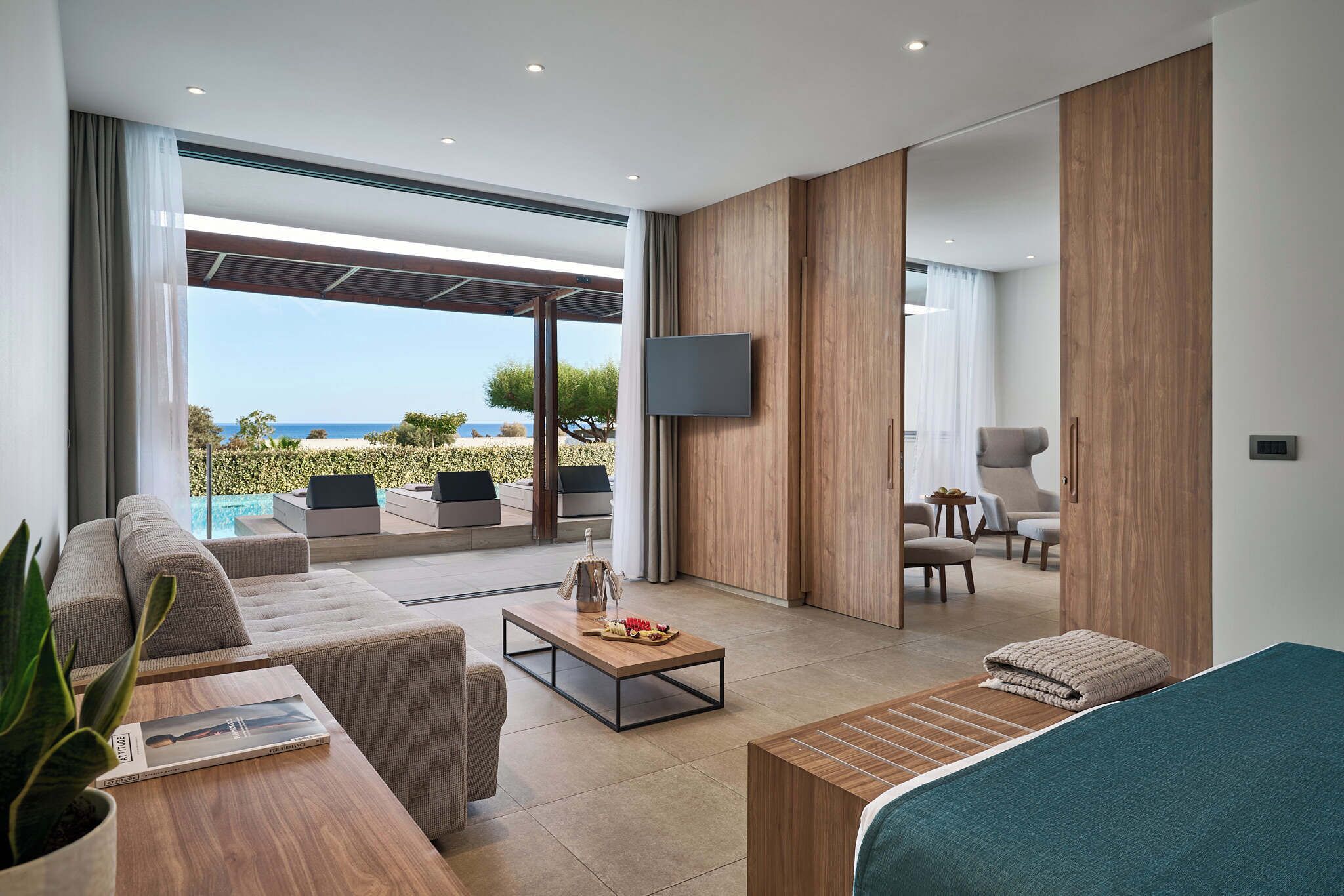 Suite, 2 Bedrooms, Private Pool, Sea View | Minibar, in-room safe, individually decorated, individually furnished