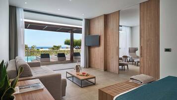 Suite, 2 Bedrooms, Private Pool, Sea View | Minibar, in-room safe, individually decorated, individually furnished