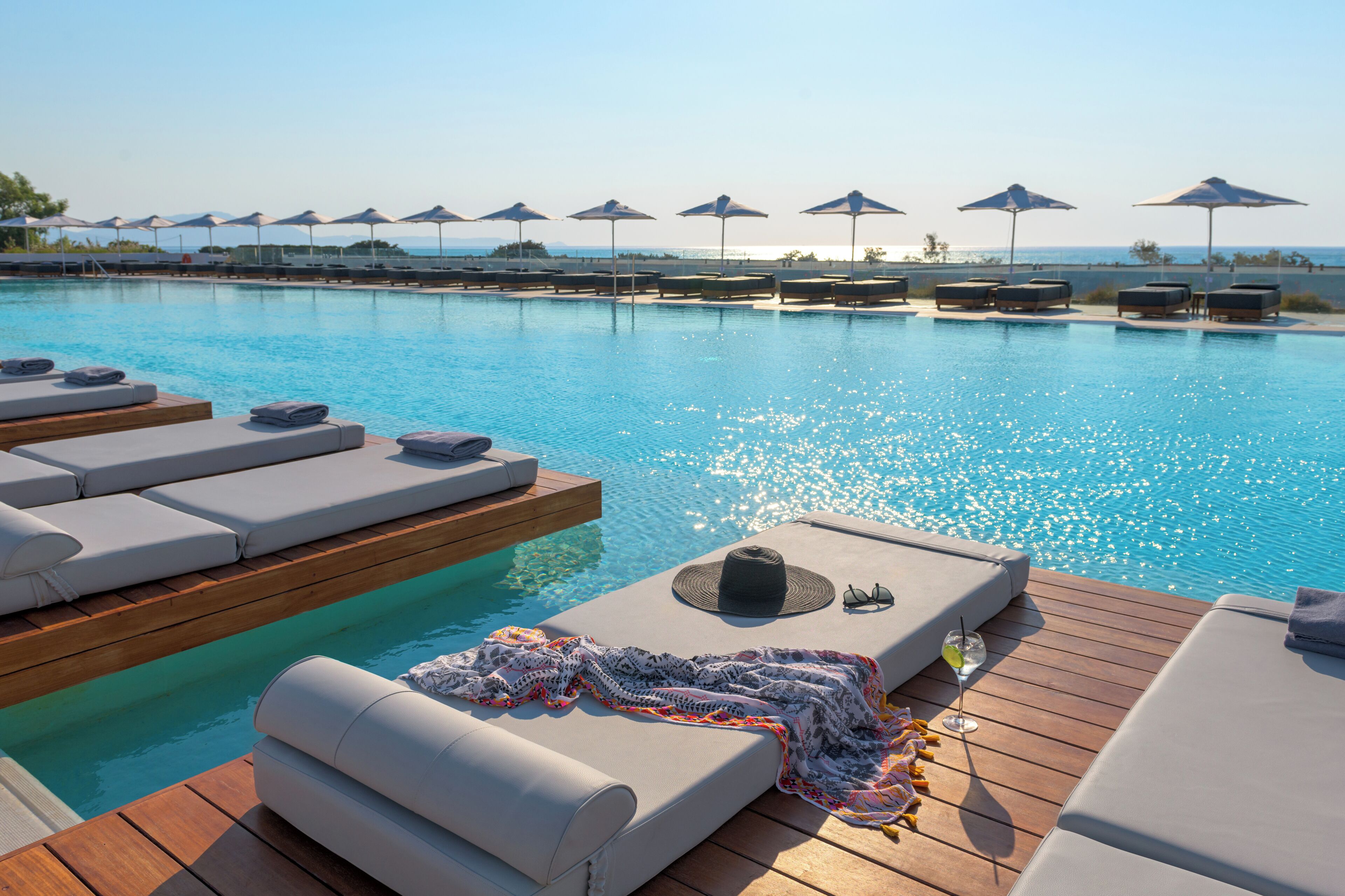Indoor pool, 4 outdoor pools, open 10 AM to 6 PM, pool umbrellas