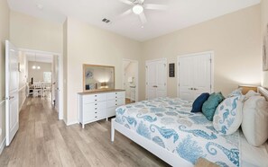 4 bedrooms, iron/ironing board, travel cot, WiFi