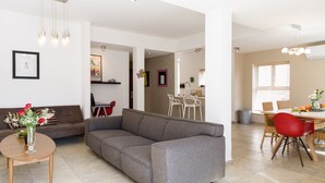 Apartment, 3 Bedrooms, Terrace, Sea View | Living area - Penthouse & Terrace near Hilton by FeelHome (Tel Aviv)