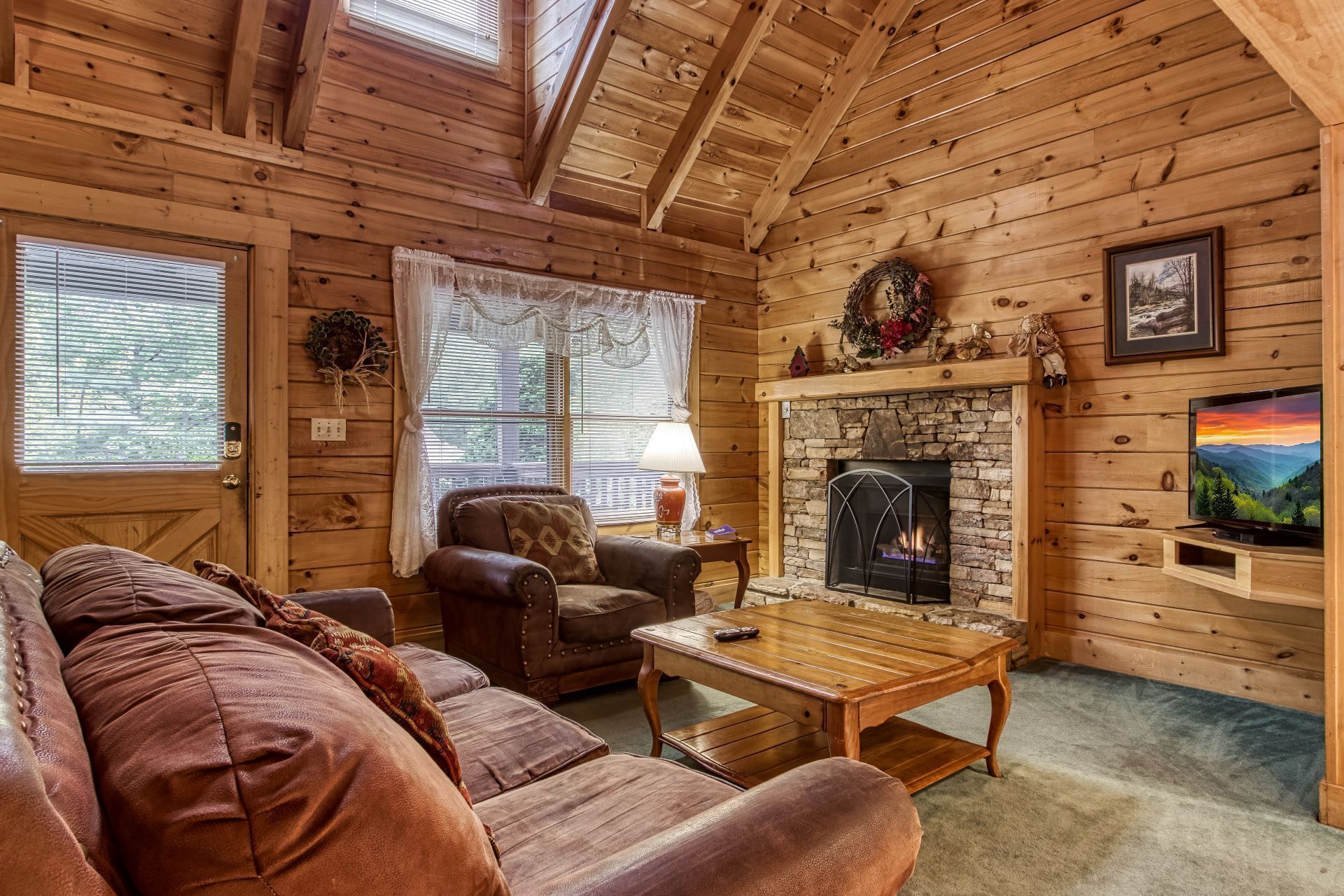 TV, fireplace, DVD player