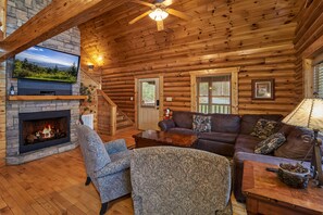 TV, fireplace, DVD player