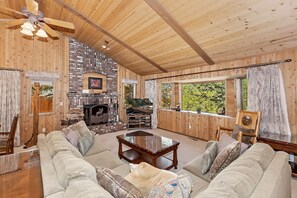 TV, fireplace, DVD player