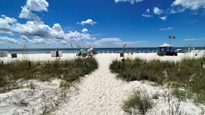 Accommodatie ligt op het strand