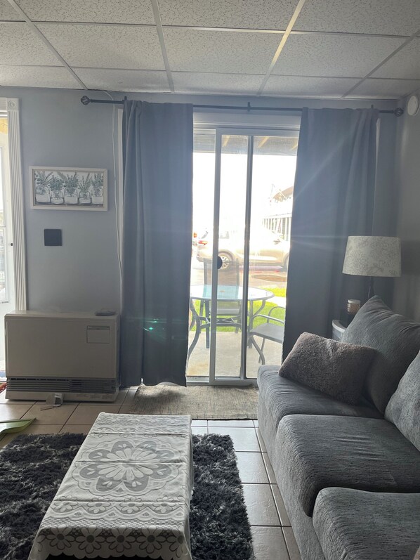 TV, DVD player, video library