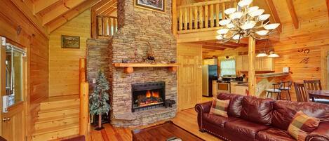 TV, fireplace, DVD player