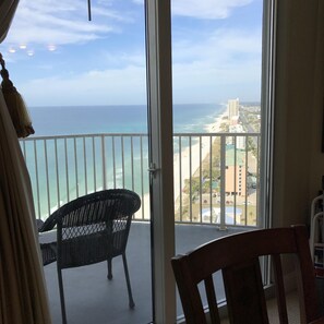 Interior -  Spectacular beach view and western setting sun - easy walk to Pier Park!  (Panama City Beach)