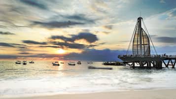 Sun loungers, beach towels