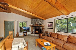 TV, fireplace, DVD player