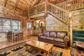 TV, fireplace, DVD player - ER5 - Log Heaven - Great location! Close to all the action! (Pigeon Forge)