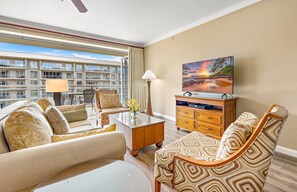 TV, DVD player, stereo