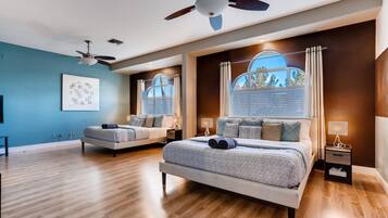 6 bedrooms, iron/ironing board, travel cot, WiFi