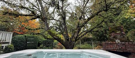 Banyera d'hidromassatge a l'aire lliure