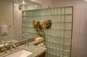 Dusche, Haartrockner, Handtücher