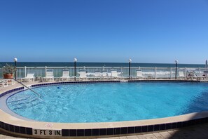Outdoor pool, a heated pool