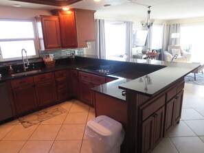 Fridge, microwave, oven, stovetop - Oceanfront corner Condo Stunning Views -heated pool Satellite Beach -Cocoa Beach (Satellite Beach)