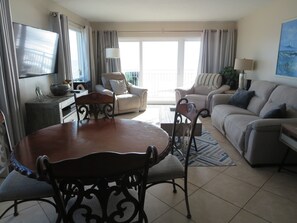 Smart TV, DVD player, books, video library