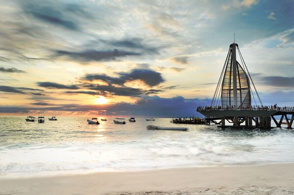 Sun loungers, beach towels